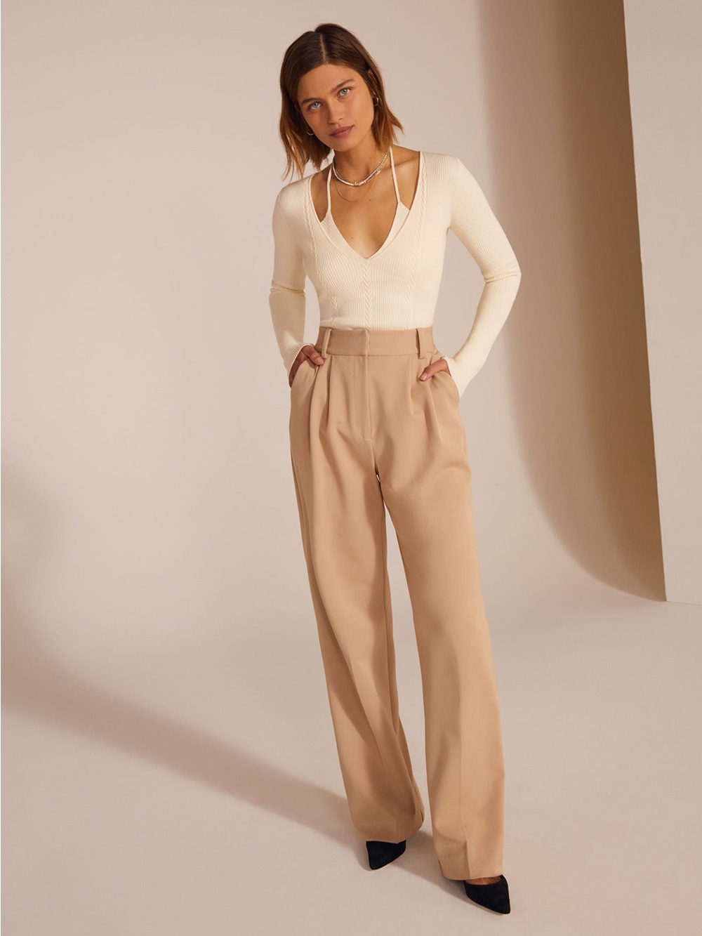 Favorite Daughter The Favorite Pants - Beige - Size 10